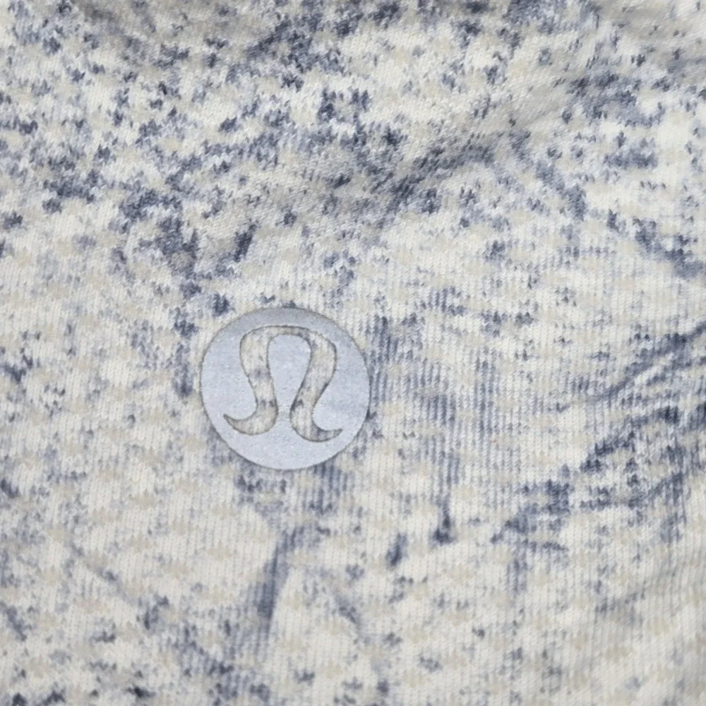 Lululemon Women Sports Bra 8 Blue Ebb To Train Tie Dye Wireless Racerback